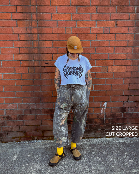 Grandma Hobbies Metal Font Shirt