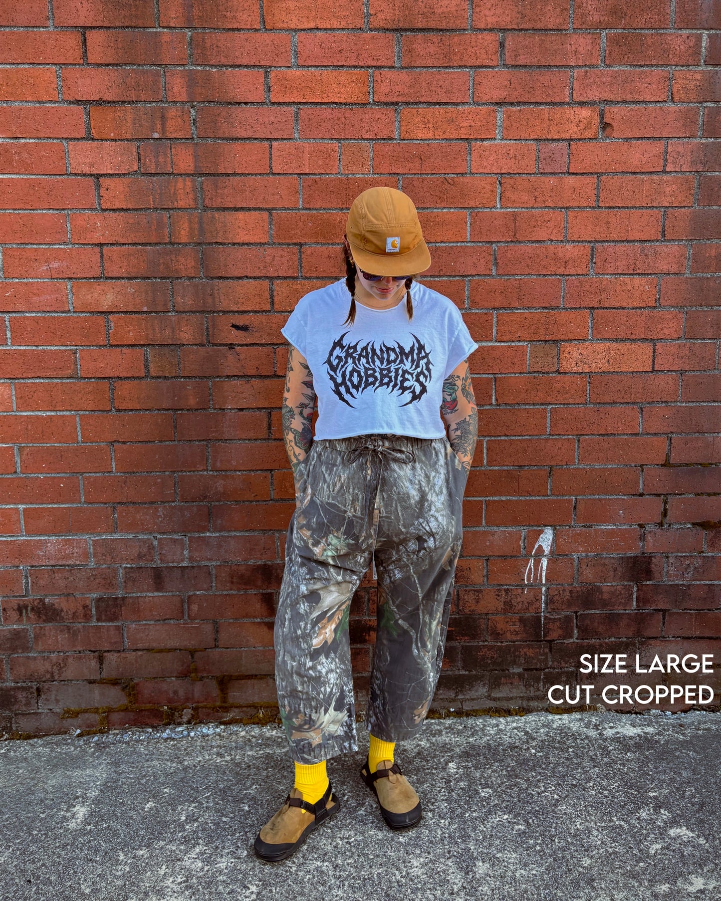 Grandma Hobbies Metal Font Shirt