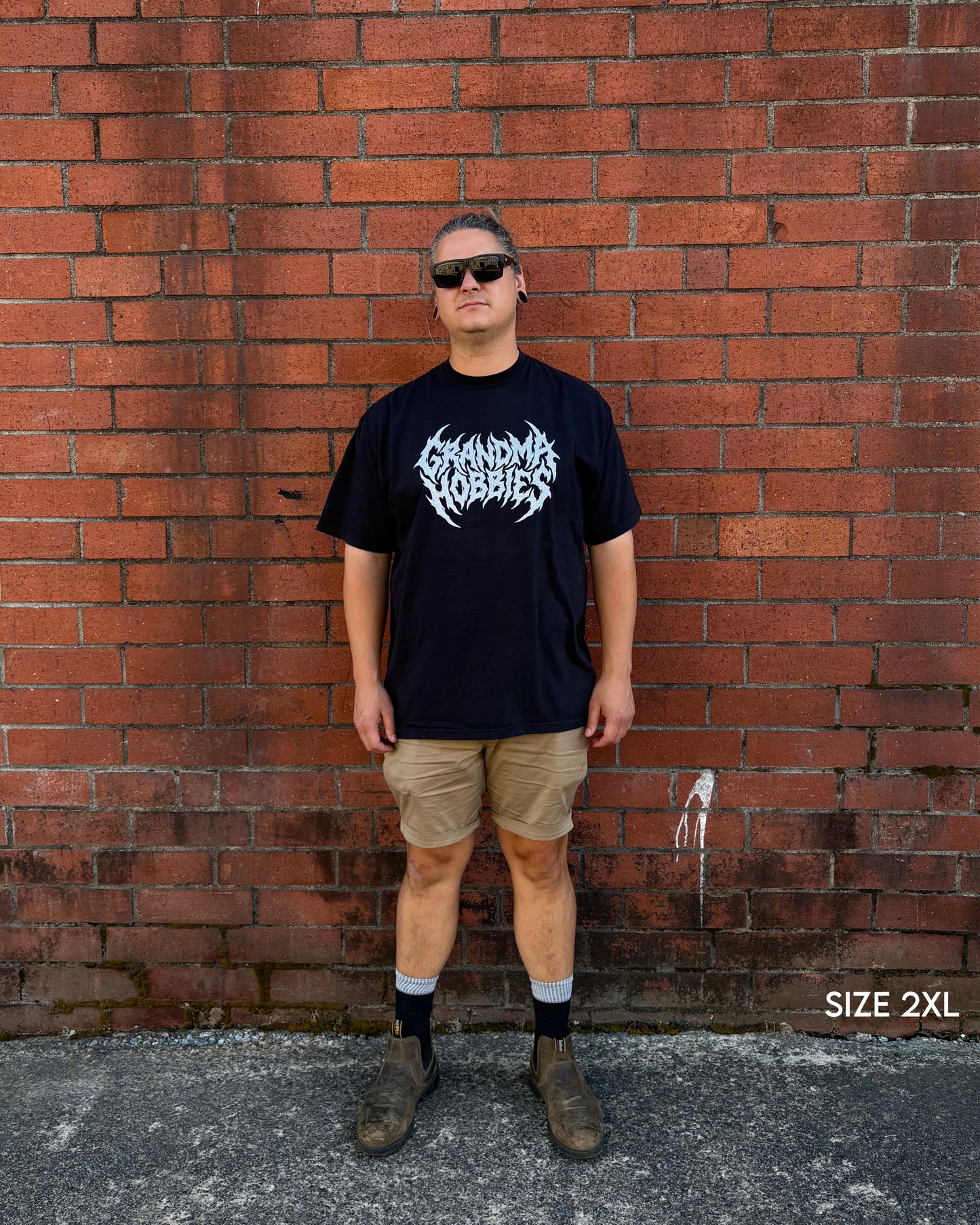 Grandma Hobbies Metal Font Shirt